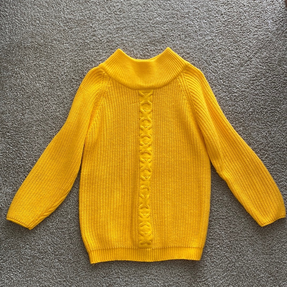 Vintage Cozy Yellow Sweater Turtleneck